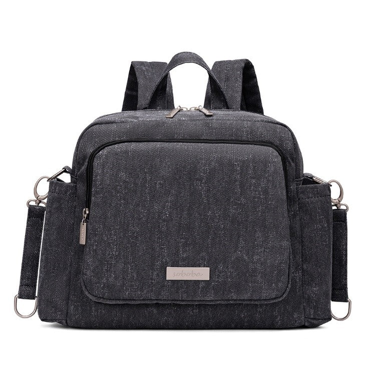 ECHO Polyester/nylon Diaper Bag in Denim Texture Print - Khaki