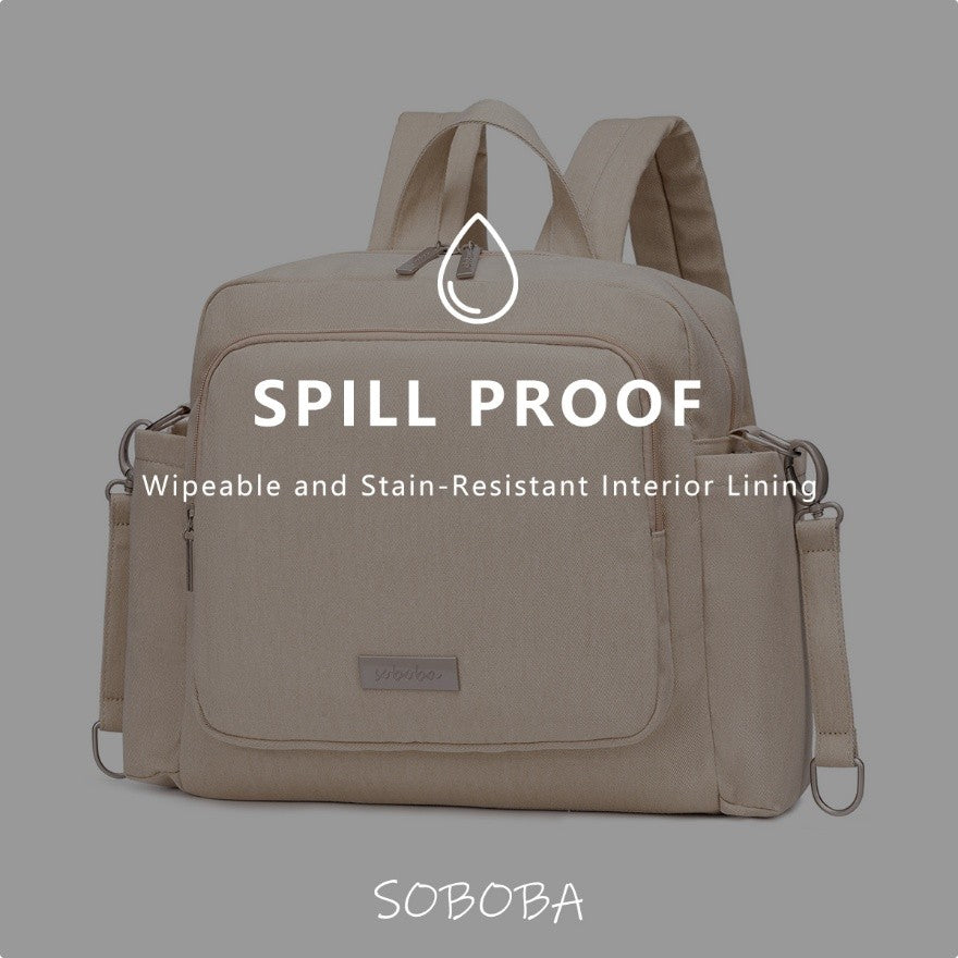 ECHO Polyester/nylon Diaper Bag in Denim Texture Print - Khaki