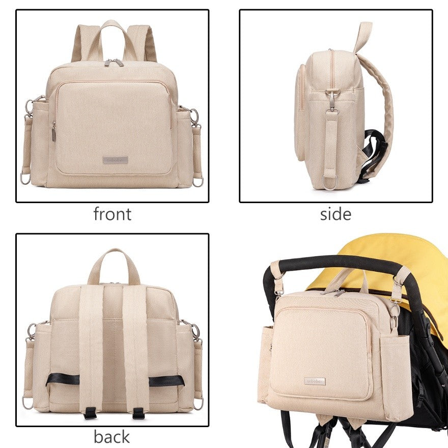 ECHO Polyester/nylon Diaper Bag in Denim Texture Print - Khaki