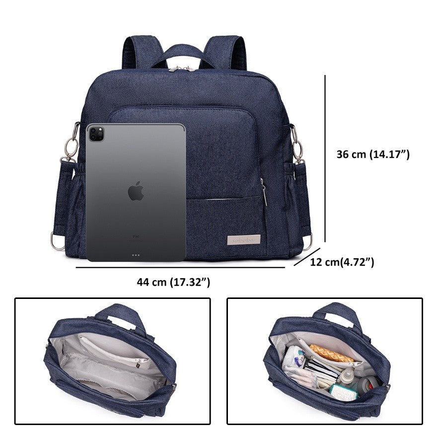 URBAN Polyester/nylon Diaper Bag Backpack - Darkblue