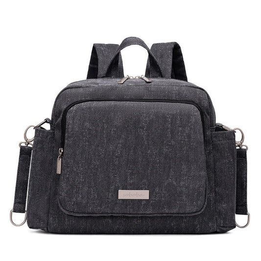ECHO Polyester/nylon Diaper Bag in Denim Texture Print - Black