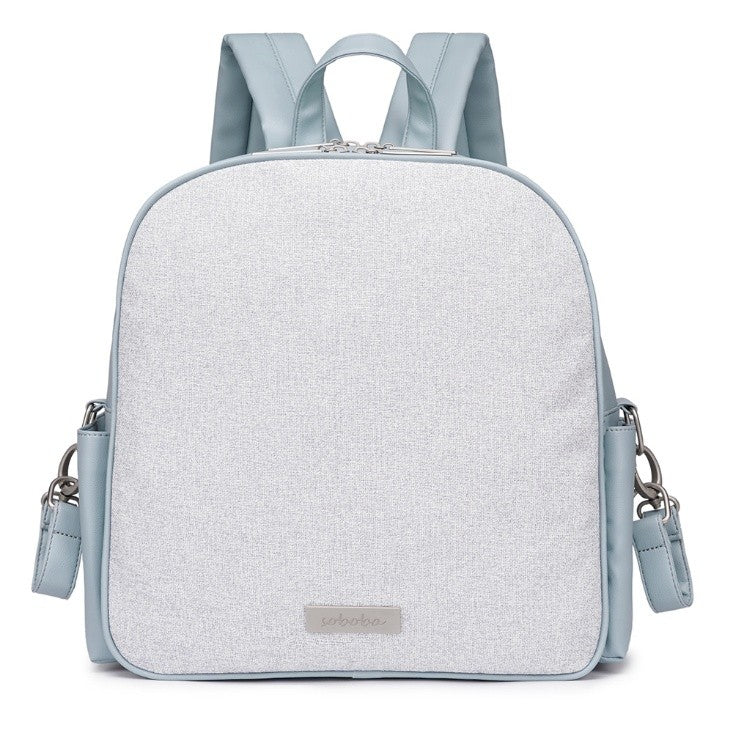 MIST Vegan Leather Diaper Bag Backpack - Blue