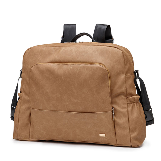 URBAN Vegan Leather Diaper Bag Backpack - Brown