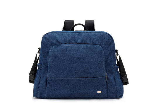 URBAN Polyester/nylon Diaper Bag Backpack in Denim Texture Print