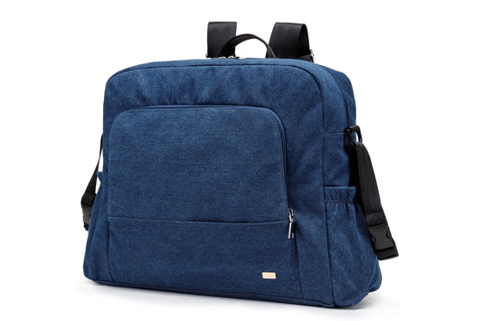 URBAN Polyester/nylon Diaper Bag Backpack in Denim Texture Print