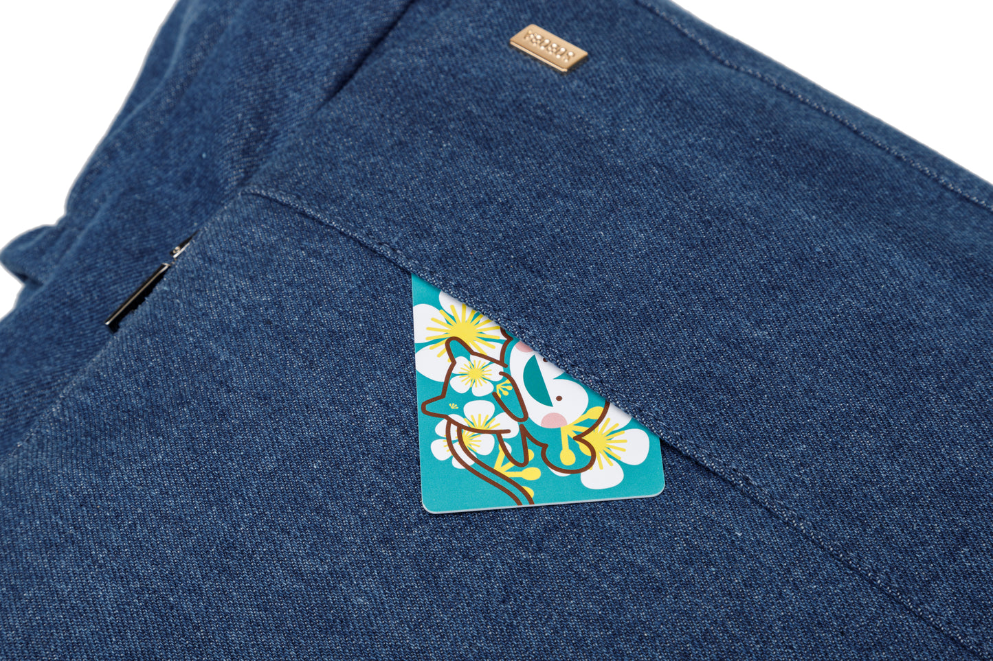 URBAN Polyester/nylon Diaper Bag Backpack in Denim Texture Print