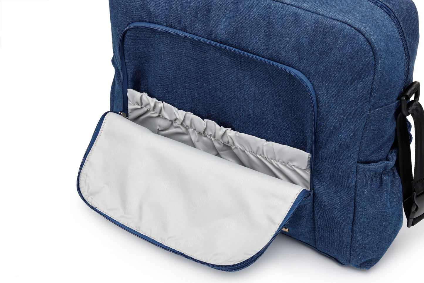 URBAN Polyester/nylon Diaper Bag Backpack in Denim Texture Print